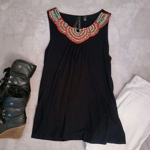 Willi Smith Beaded Tank